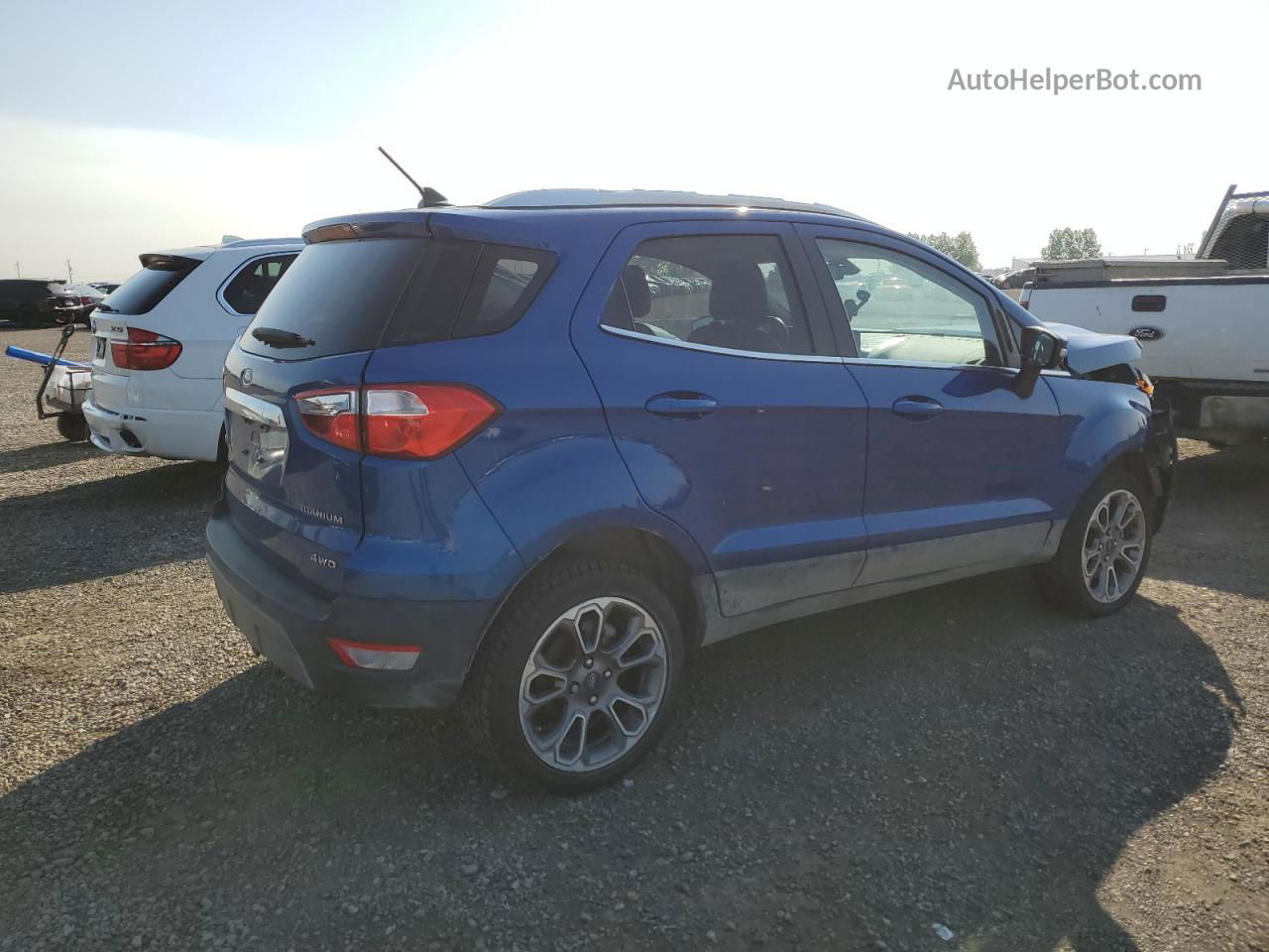 2019 Ford Ecosport Titanium Синий vin: MAJ6S3KL6KC287333