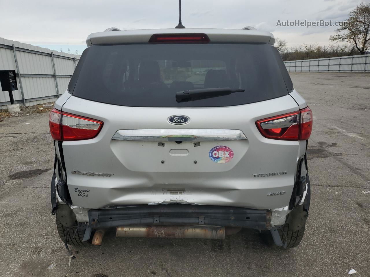 2020 Ford Ecosport Titanium Silver vin: MAJ6S3KL6LC355406