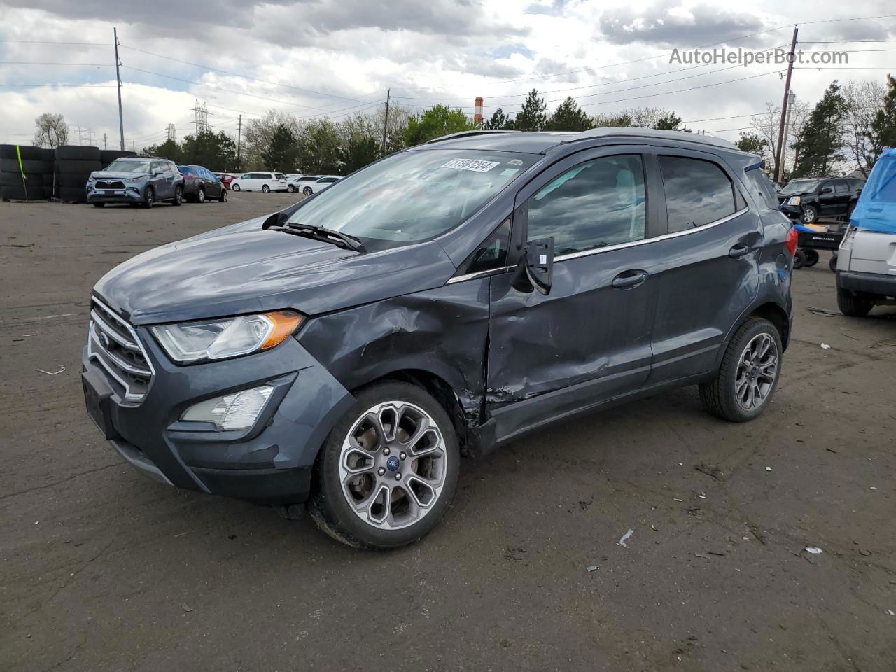 2019 Ford Ecosport Titanium Gray vin: MAJ6S3KL8KC254706