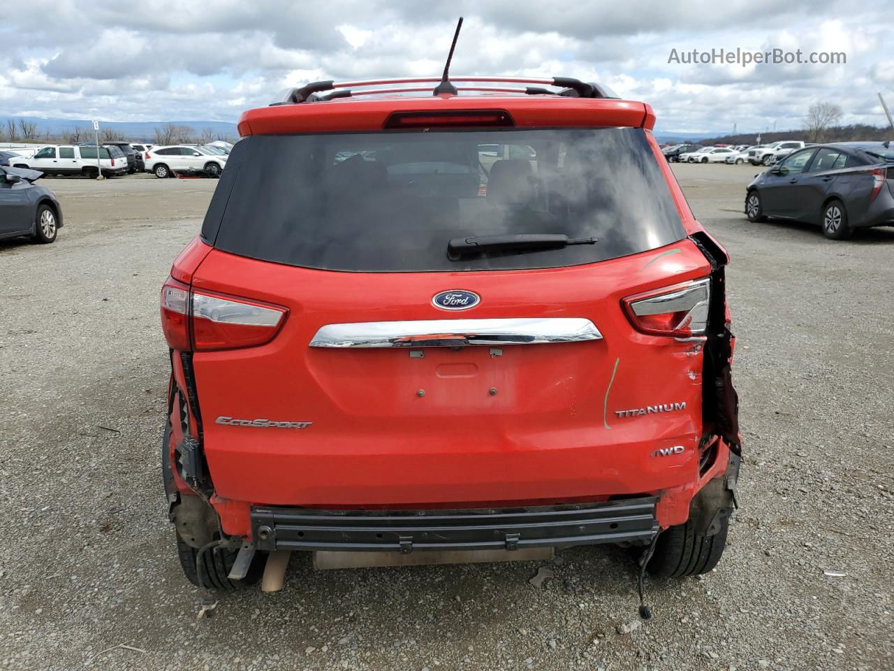 2019 Ford Ecosport Titanium Красный vin: MAJ6S3KL8KC304424