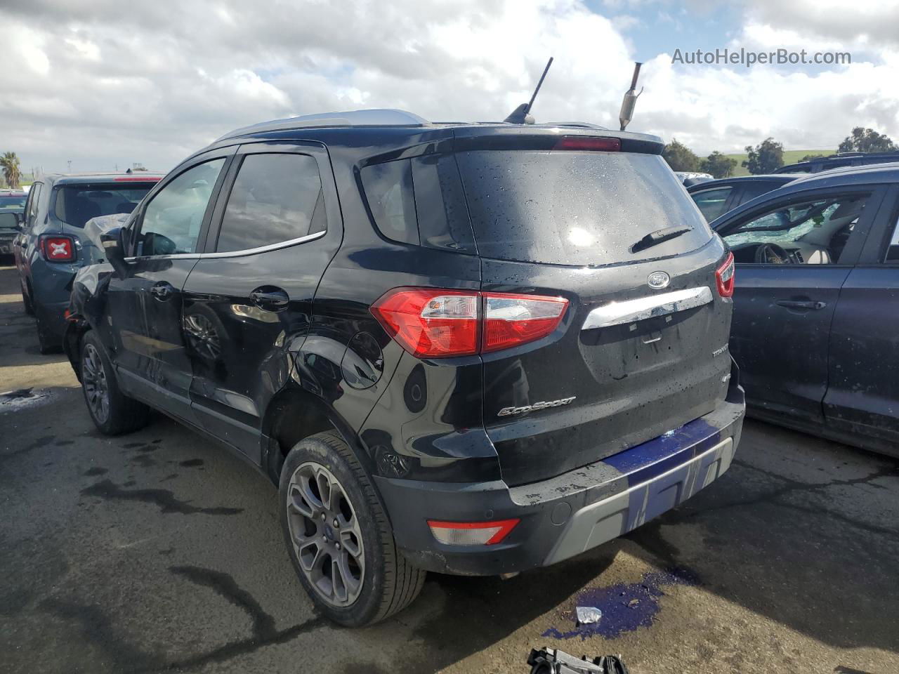 2019 Ford Ecosport Titanium Черный vin: MAJ6S3KL8KC310823