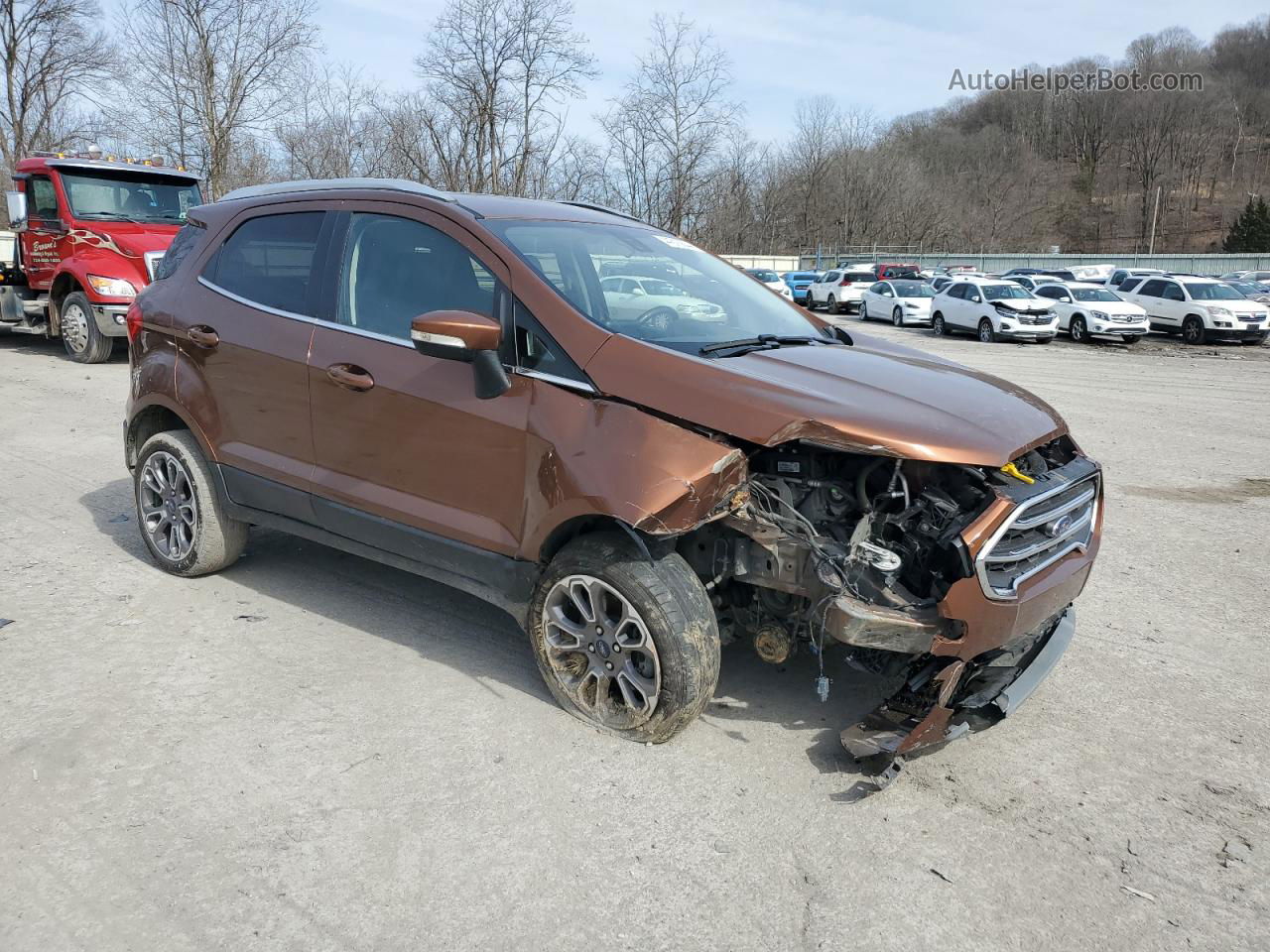 2019 Ford Ecosport Titanium Brown vin: MAJ6S3KLXKC294303