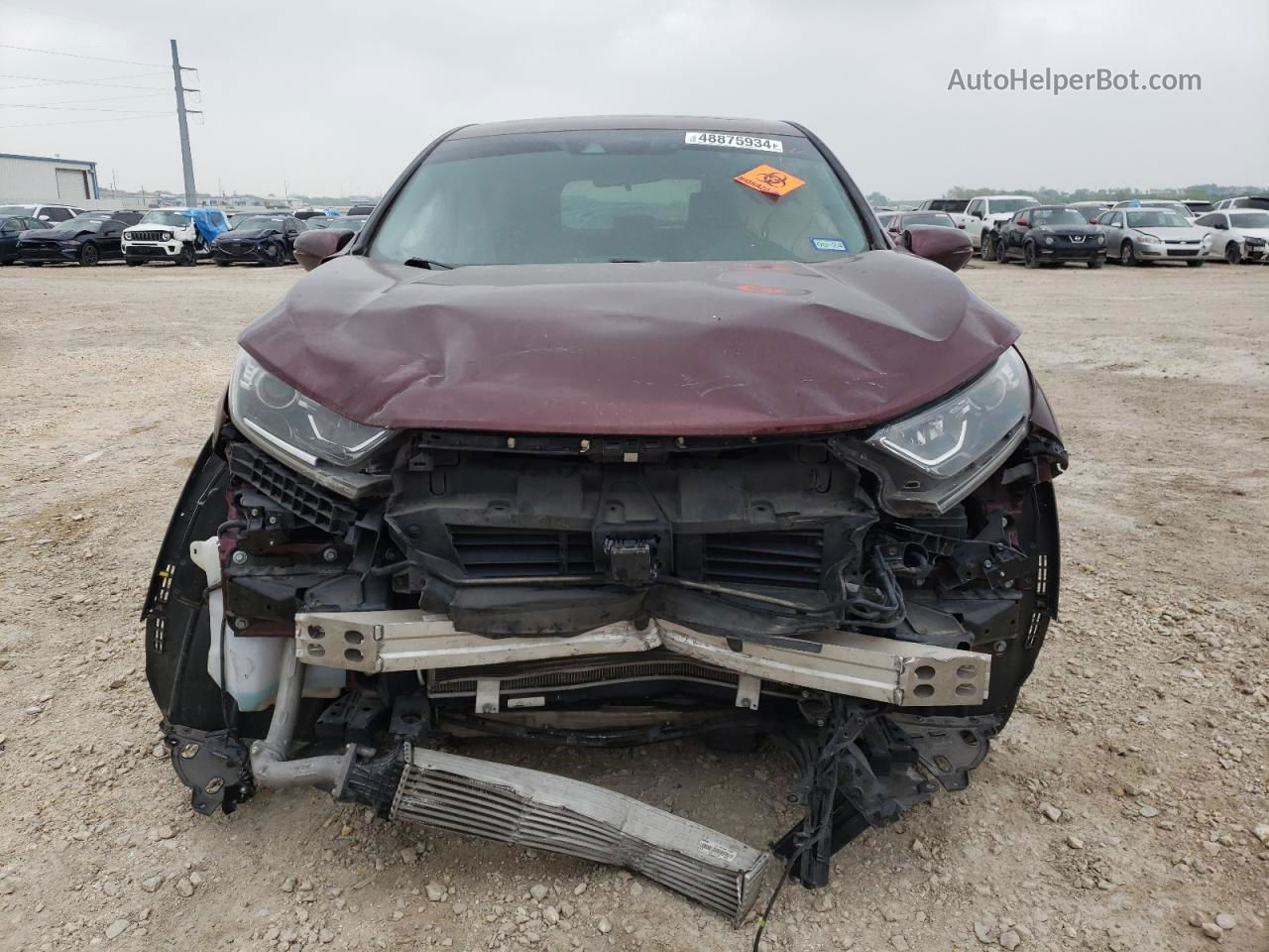 2018 Honda Cr-v Ex Maroon vin: 7FARW1H52JE037120