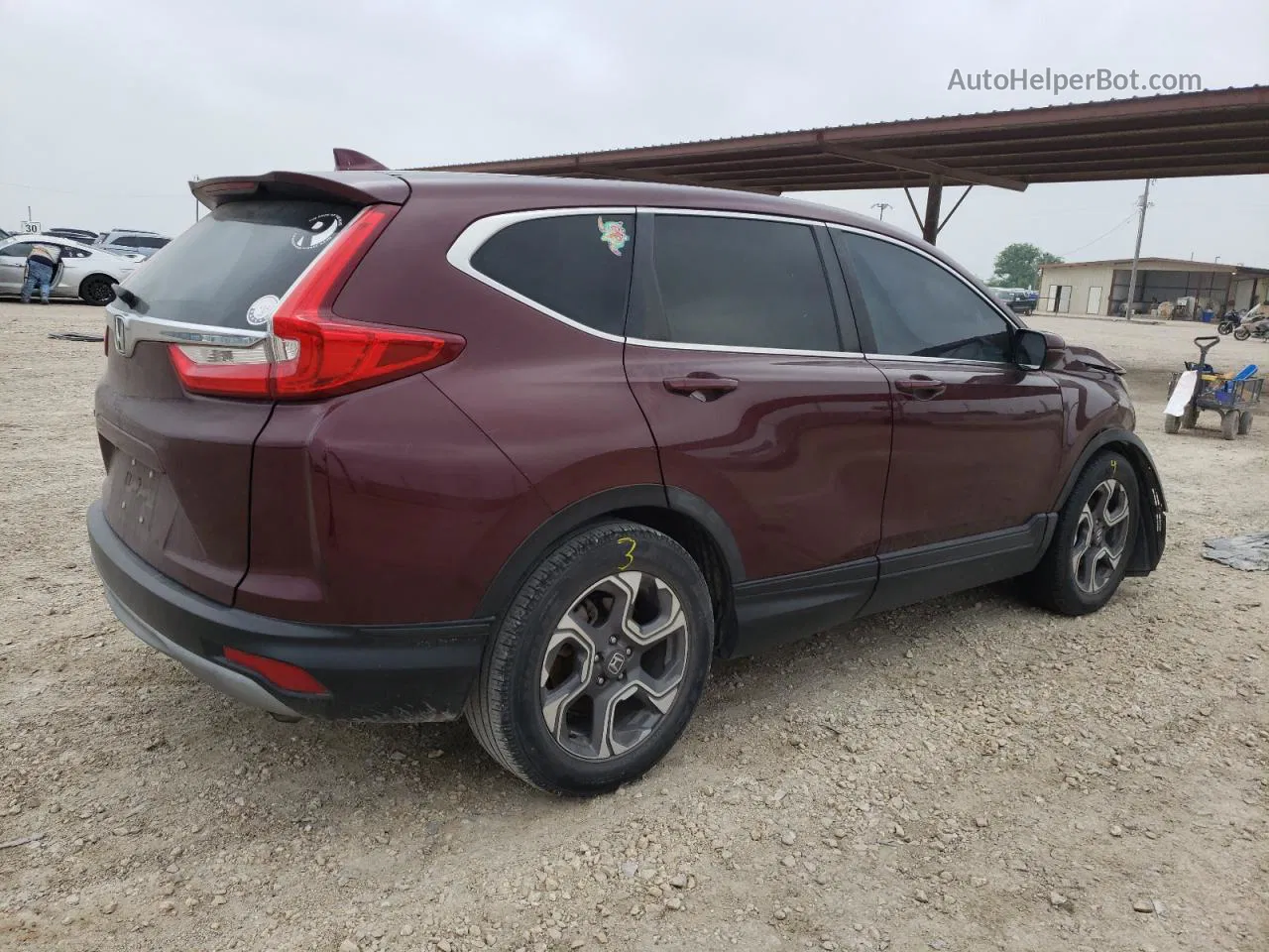 2018 Honda Cr-v Ex Темно-бордовый vin: 7FARW1H52JE037120