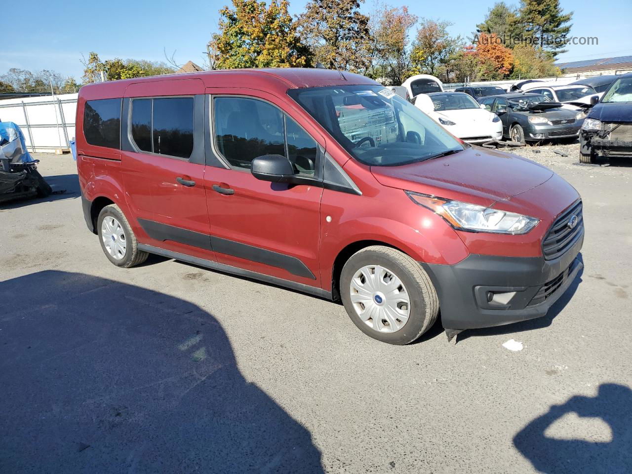 2020 Ford Transit Connect Xl Темно-бордовый vin: NM0GE9E2XL1446506