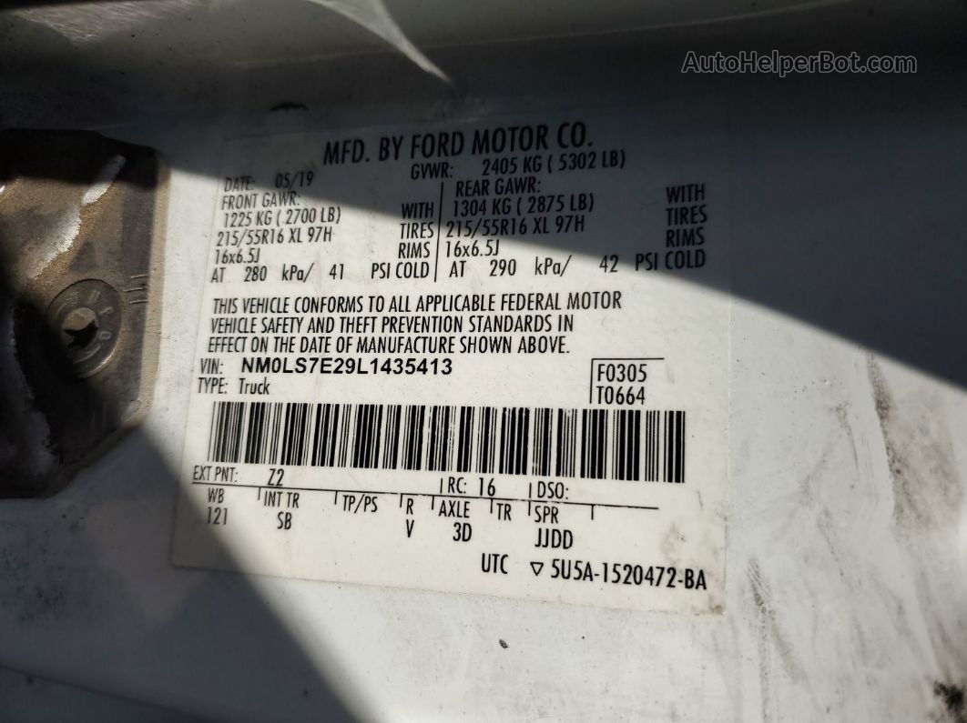 2020 Ford Transit Connect Xl vin: NM0LS7E29L1435413