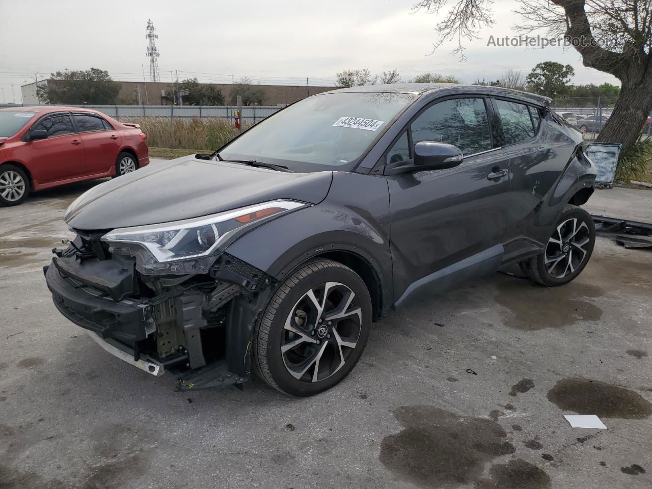 2019 Toyota C-hr Xle Серый vin: NMTKHMBX2KR075509