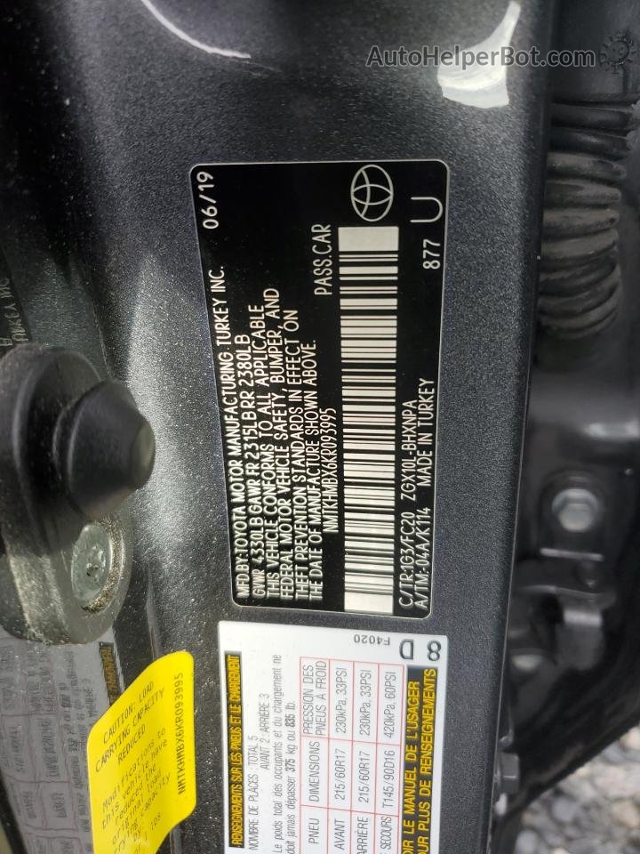 2019 Toyota C-hr Xle Gray vin: NMTKHMBX6KR093995