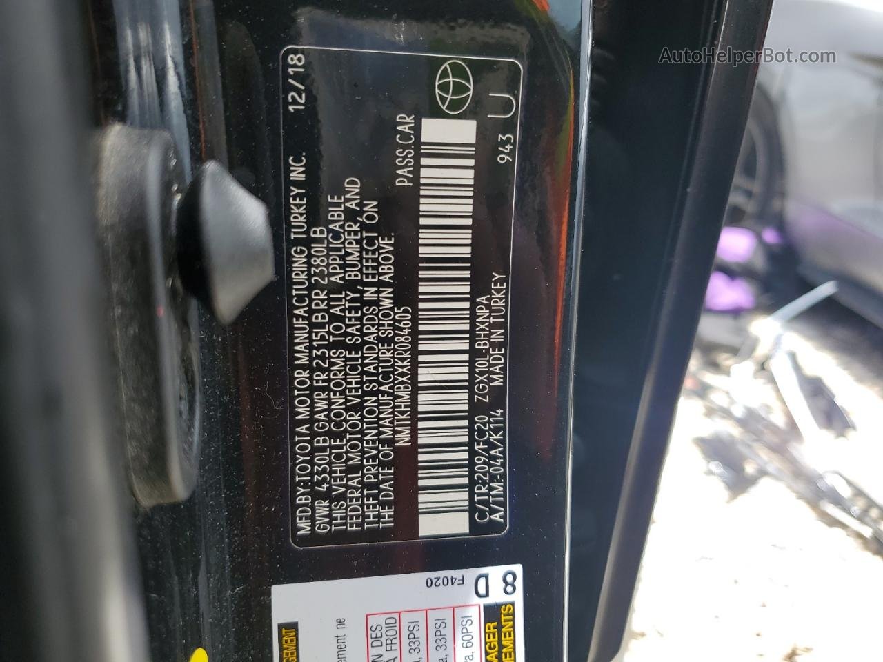 2019 Toyota C-hr Xle Black vin: NMTKHMBXXKR084605