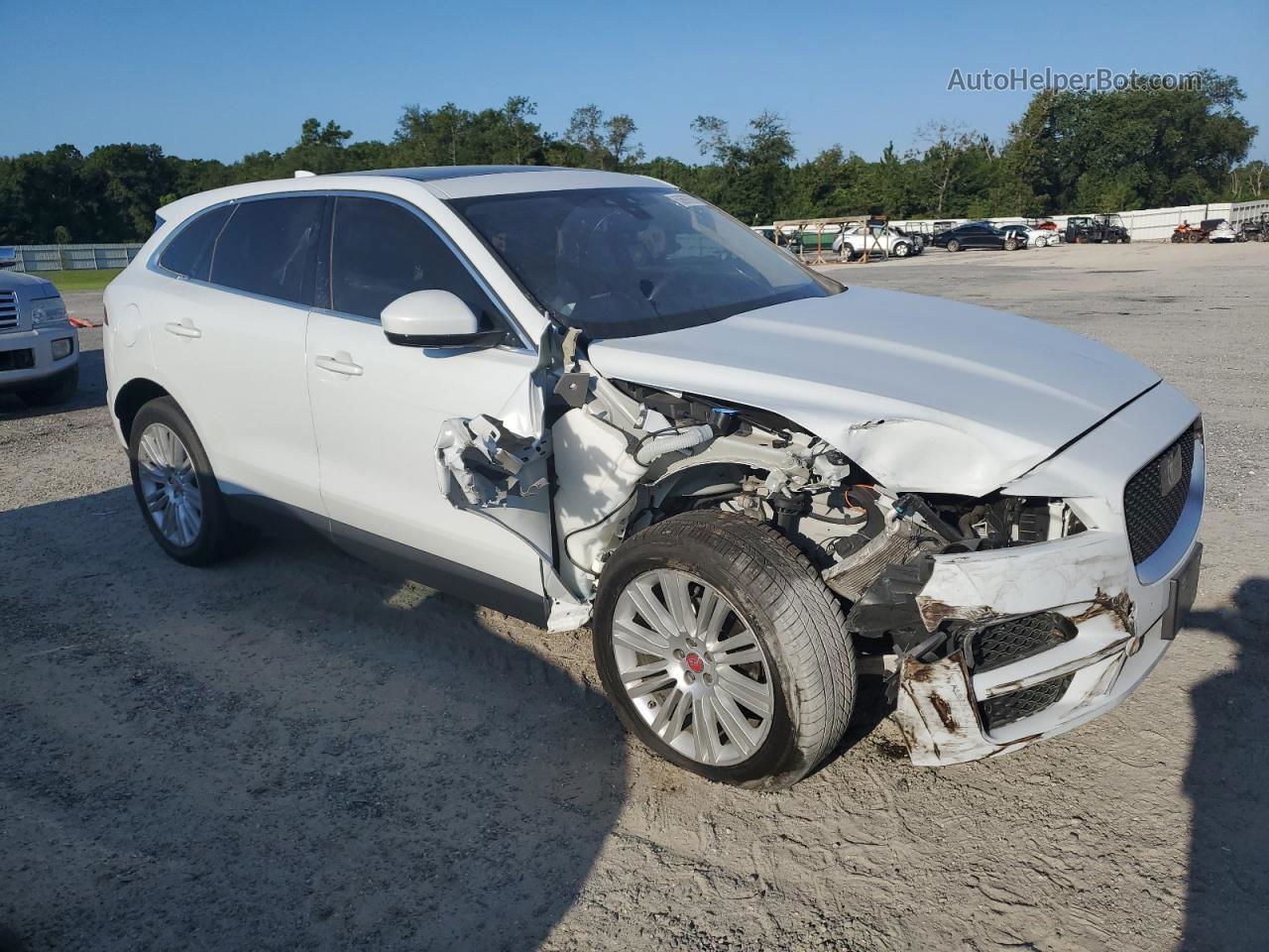 2019 Jaguar F-pace Premium White vin: SADCJ2FX1KA606189