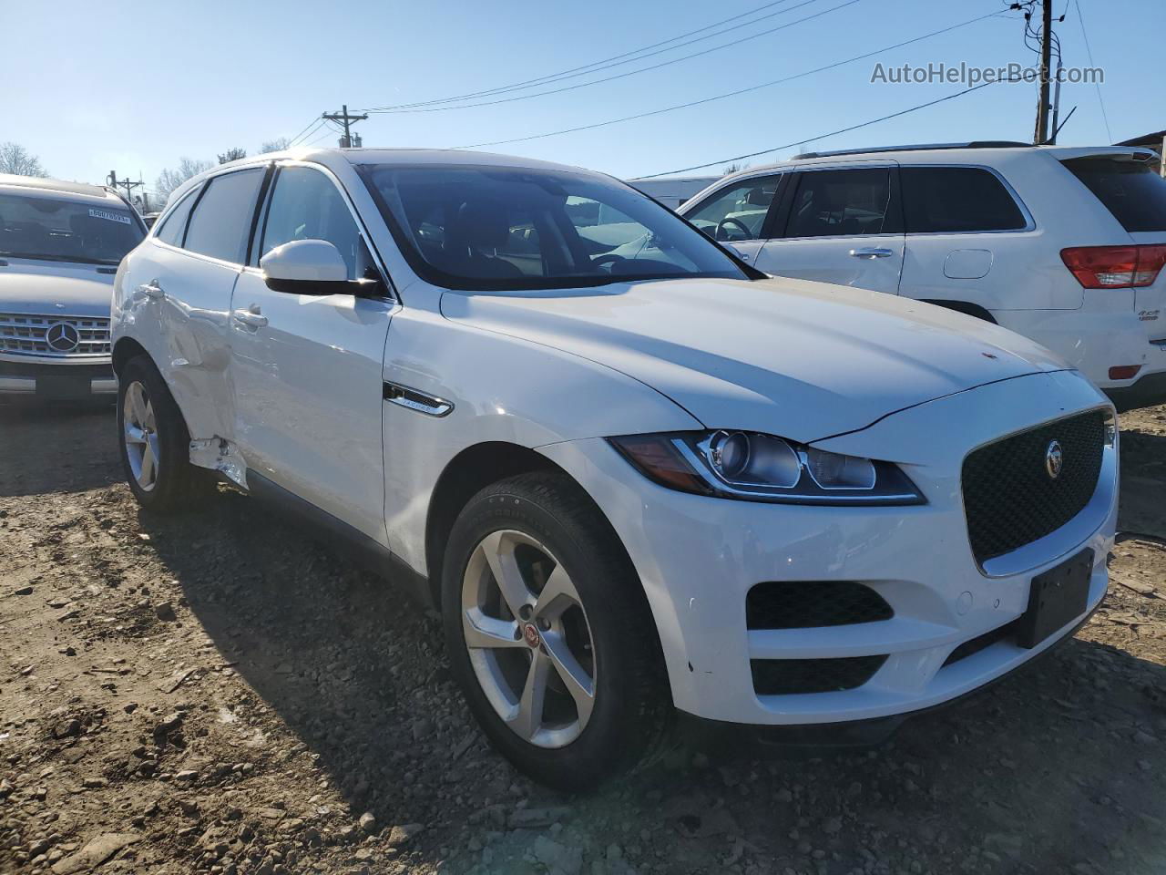 2019 Jaguar F-pace Premium White vin: SADCJ2FX5KA616191