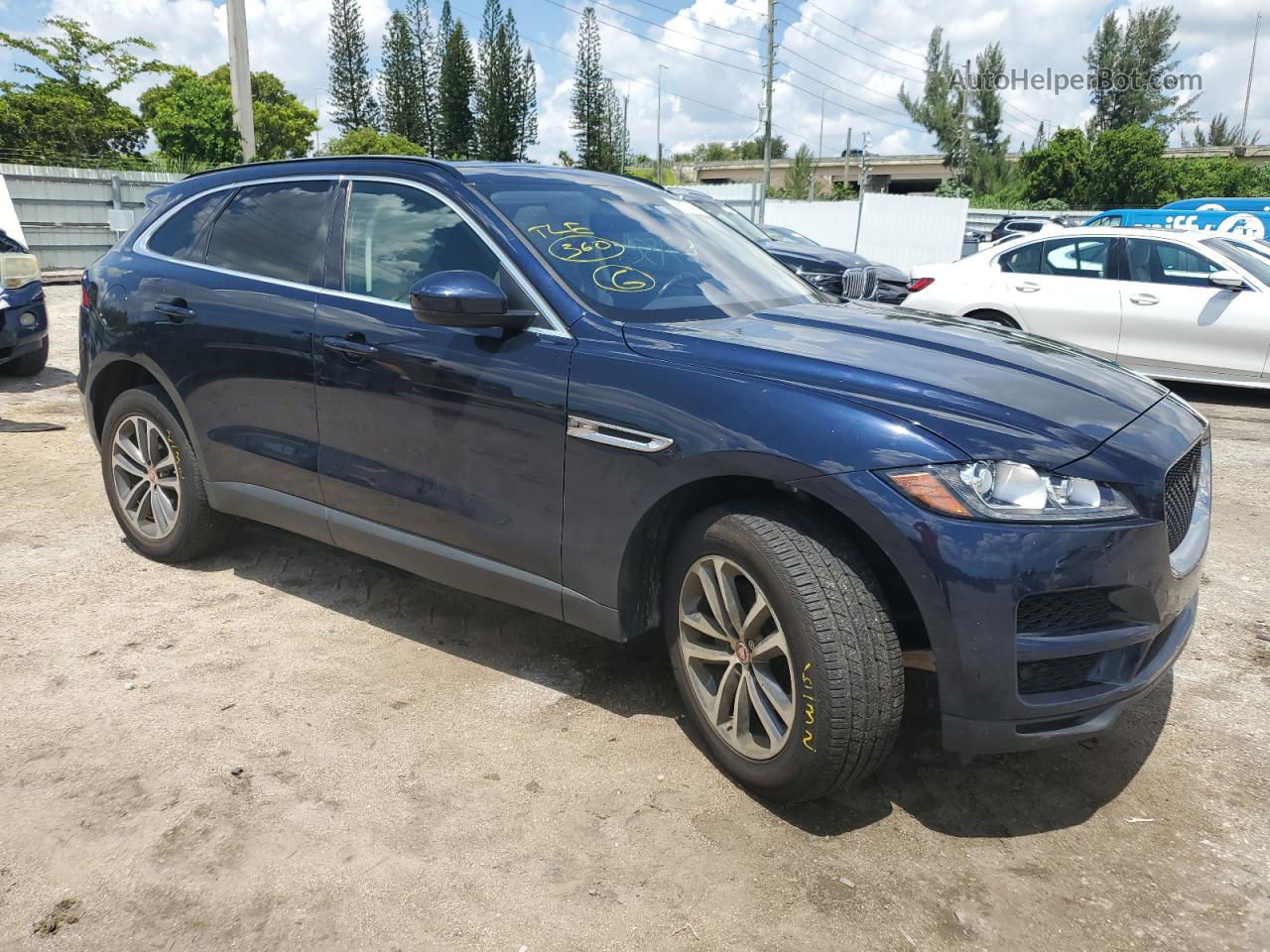 2020 Jaguar F-pace Premium Синий vin: SADCJ2FX8LA641619