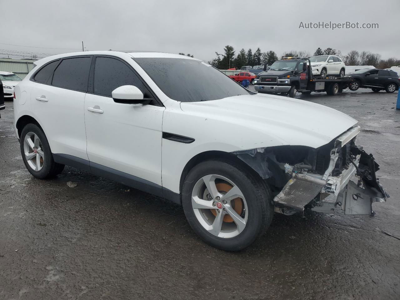 2019 Jaguar F-pace Premium White vin: SADCJ2FXXKA603338