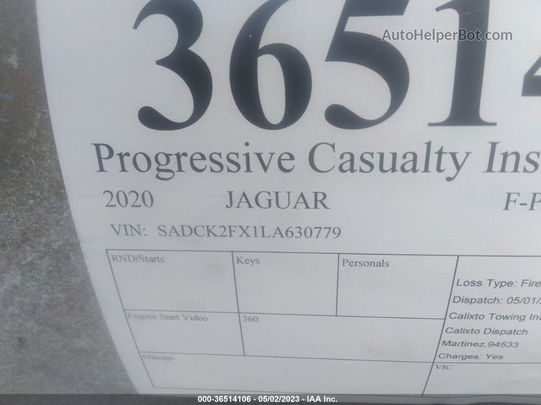 2020 Jaguar F-pace 25t Prestige White vin: SADCK2FX1LA630779