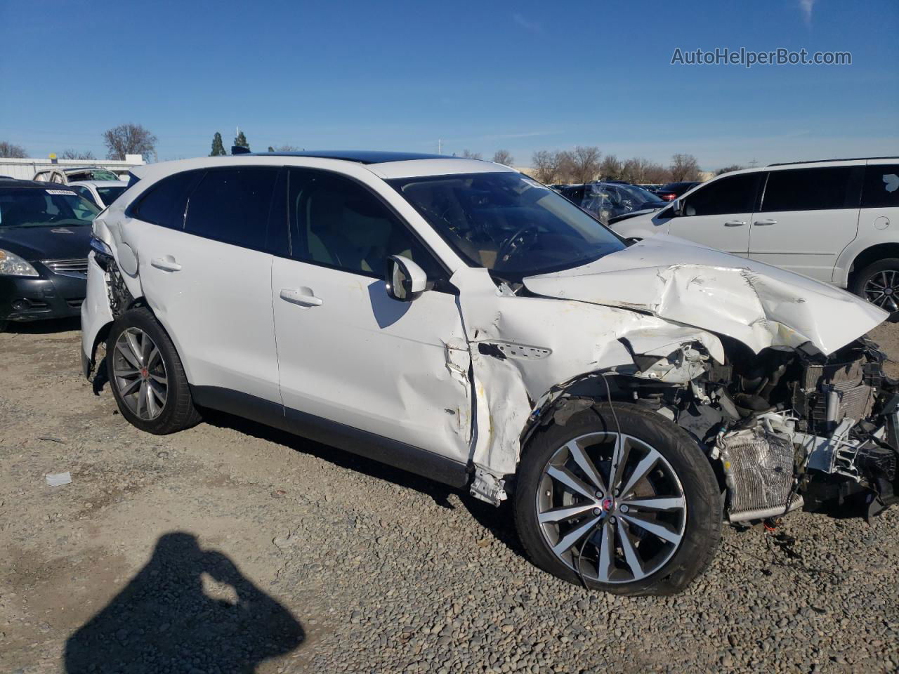 2020 Jaguar F-pace Prestige White vin: SADCK2FX2LA651852