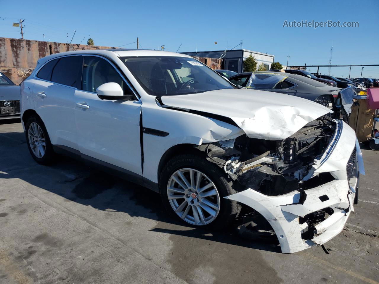 2019 Jaguar F-pace Prestige White vin: SADCK2FX8KA395067