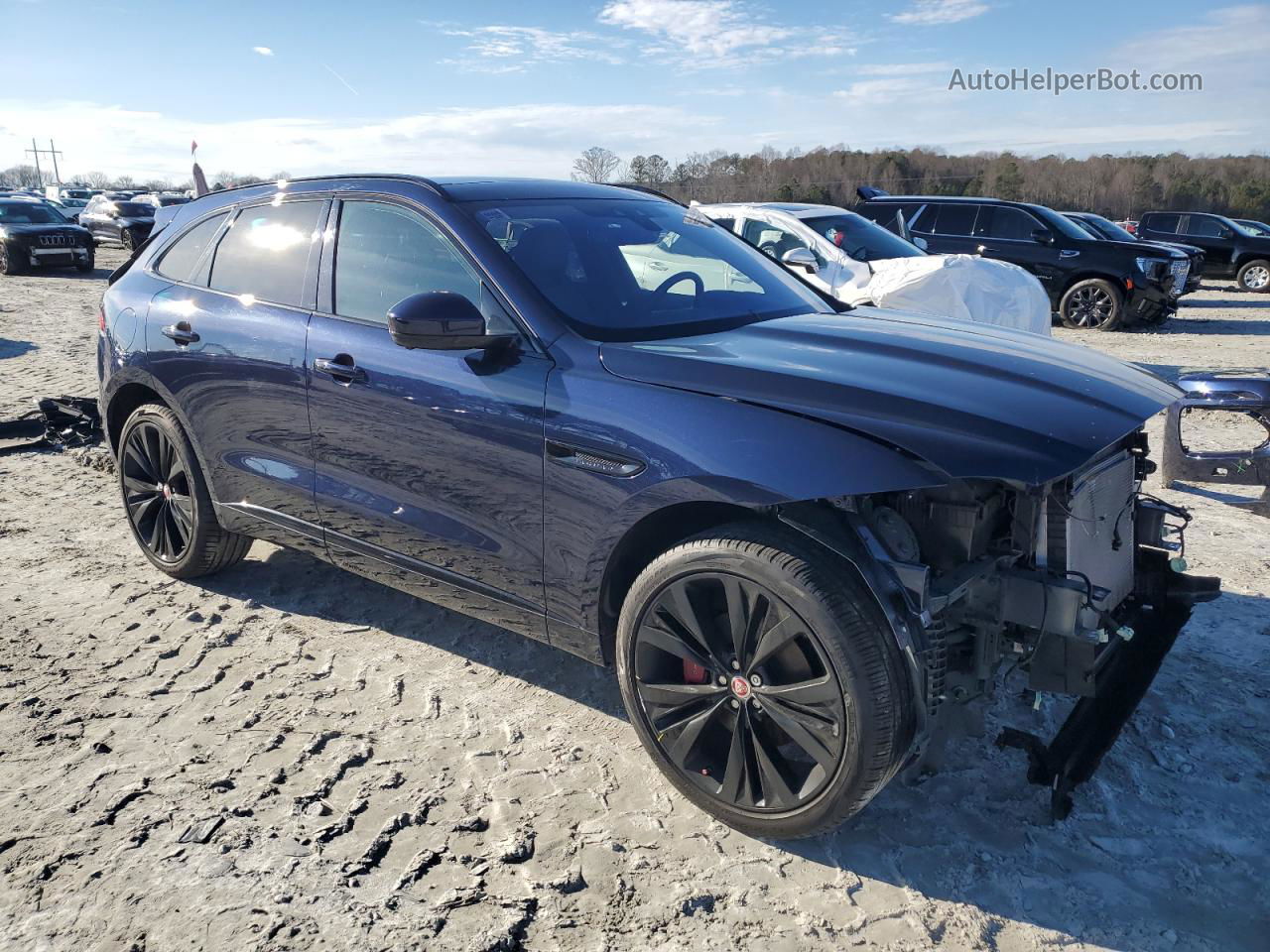 2019 Jaguar F-pace S Синий vin: SADCM2FV7KA610110