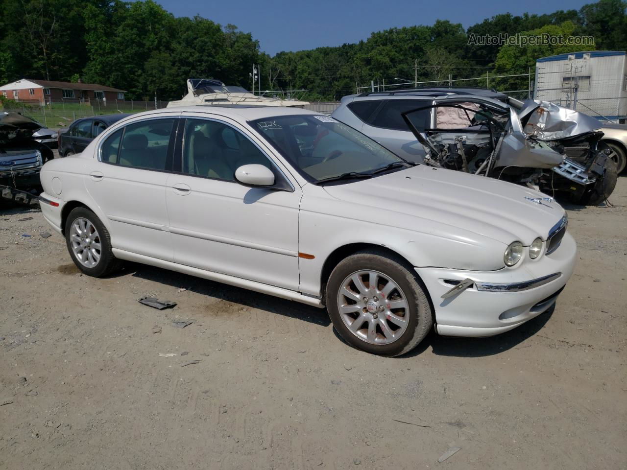 2003 Jaguar X-type 2.5 White vin: SAJEA51D73XD18750