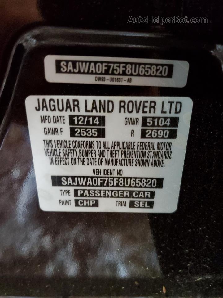 2015 Jaguar Xf 3.0 Sport Burgundy vin: SAJWA0F75F8U65820