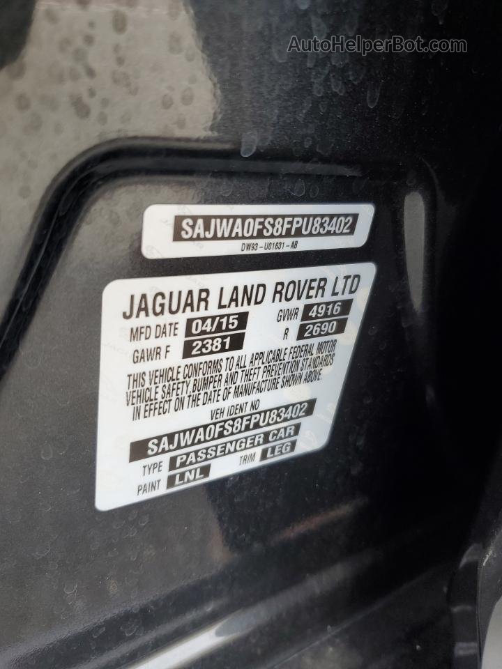 2015 Jaguar Xf 2.0t Premium Черный vin: SAJWA0FS8FPU83402