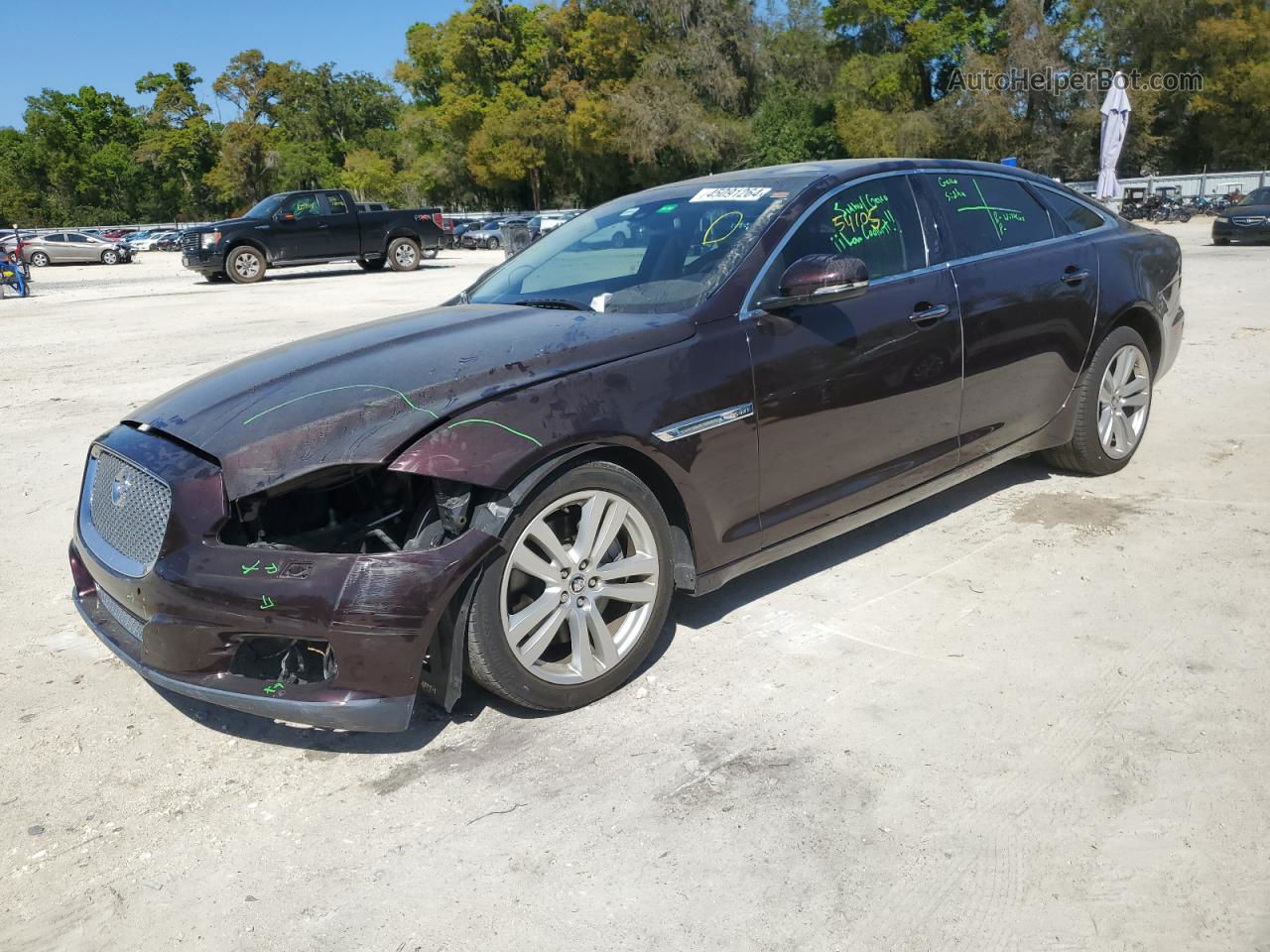 2013 Jaguar Xjl Portfolio Maroon vin: SAJWA2GB1DLV42580