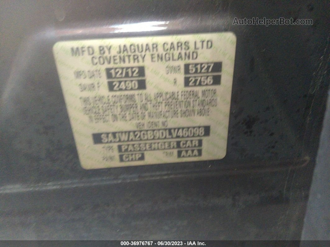 2013 Jaguar Xj Xjl Portfolio Бордовый vin: SAJWA2GB9DLV46098
