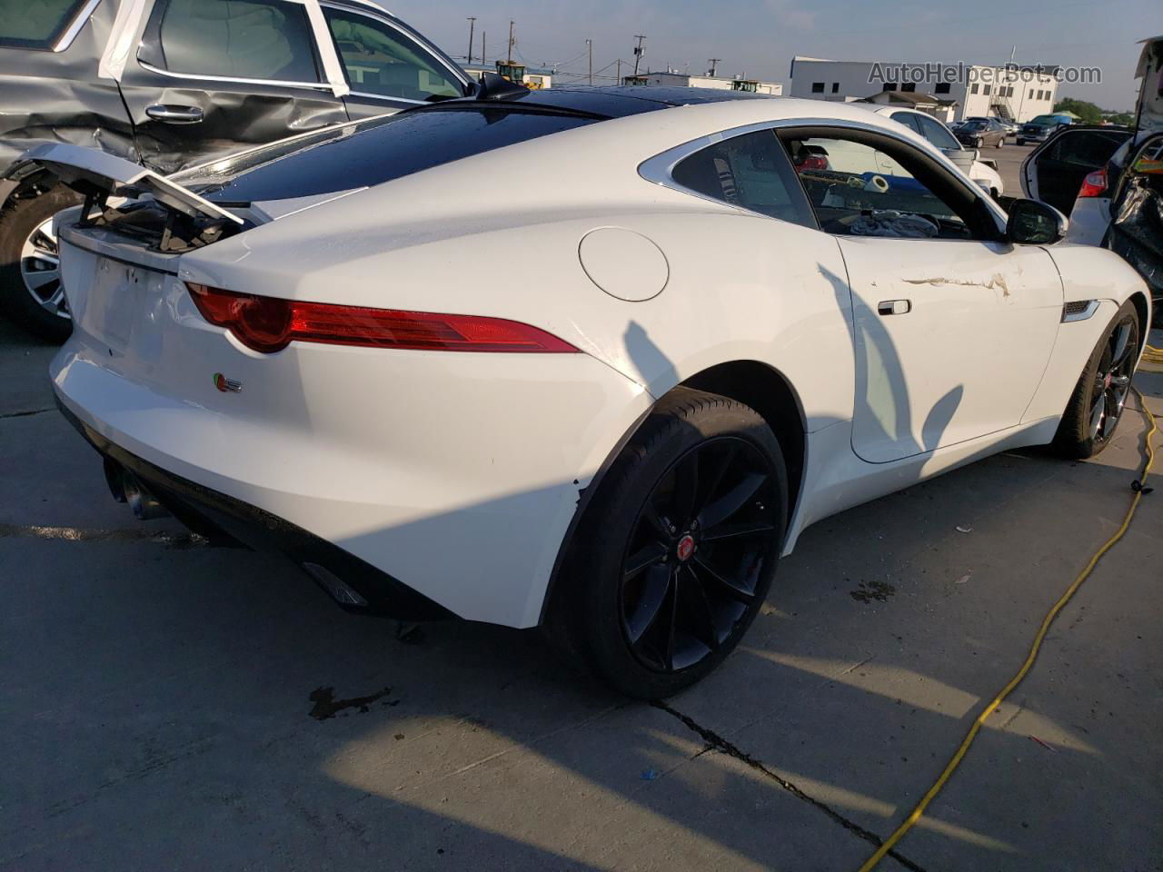 2016 Jaguar F-type S White vin: SAJWA6BU1G8K23770