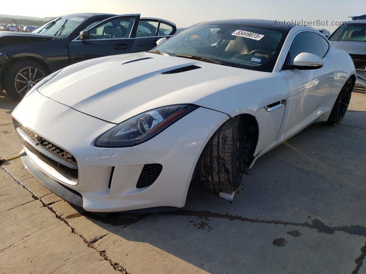 2016 Jaguar F-type S White vin: SAJWA6BU1G8K23770