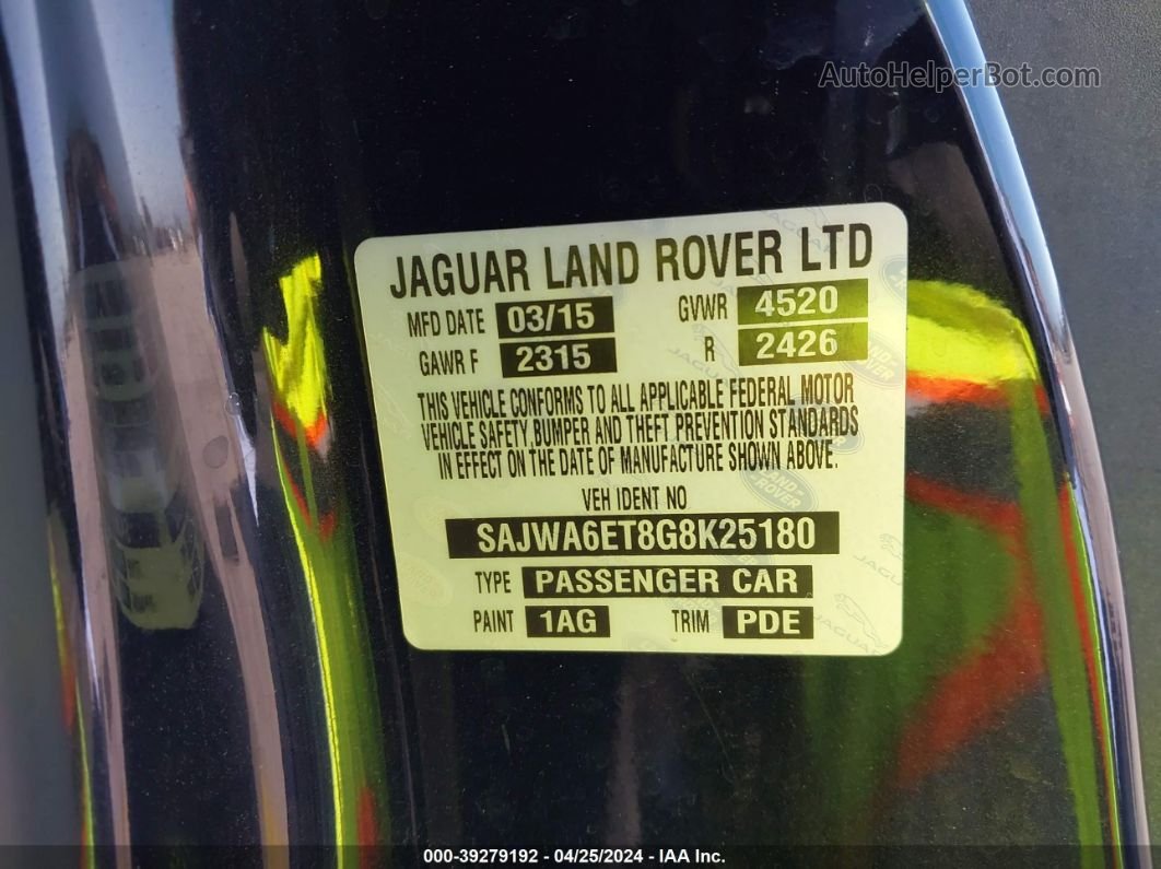 2016 Jaguar F-type   Black vin: SAJWA6ET8G8K25180