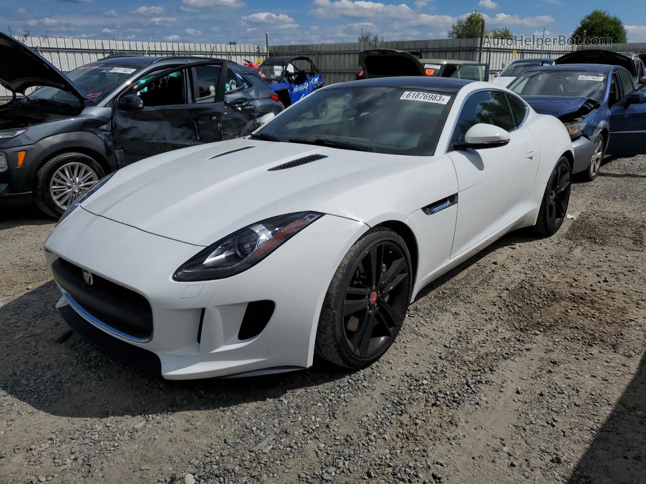 2016 Jaguar F-type  White vin: SAJWB6A65G8K28678