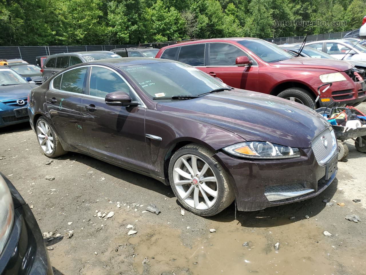 2015 Jaguar Xf 3.0 Sport Awd Burgundy vin: SAJWJ0FF8F8U56794