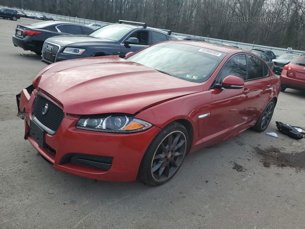 2015 Jaguar Xf 3.0 Sport Awd Red vin: SAJWJ0FF9F8U50678