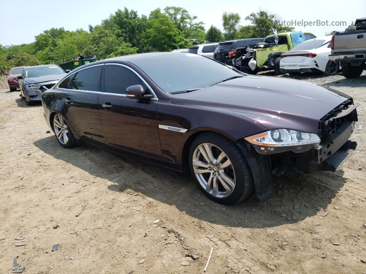 2013 Jaguar Xjl Portfolio Burgundy vin: SAJWJ2GD0D8V45412