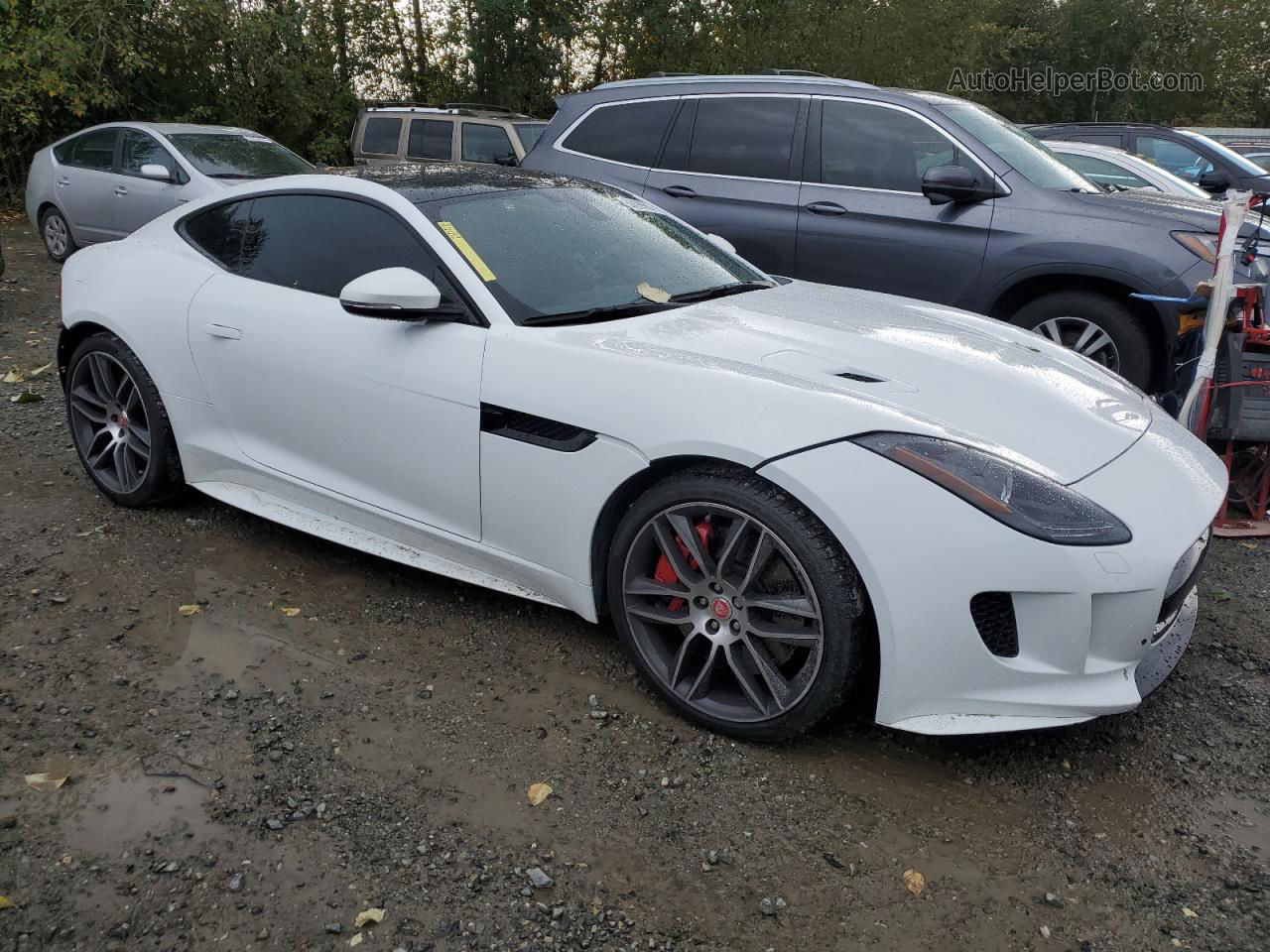 2016 Jaguar F-type R White vin: SAJWJ6DL1GMK34473