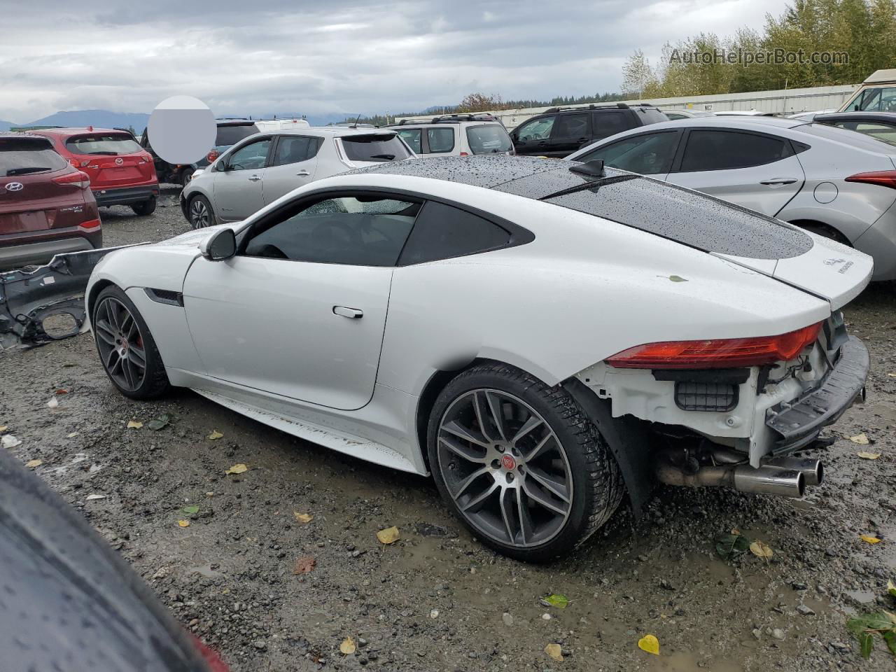 2016 Jaguar F-type R White vin: SAJWJ6DL1GMK34473