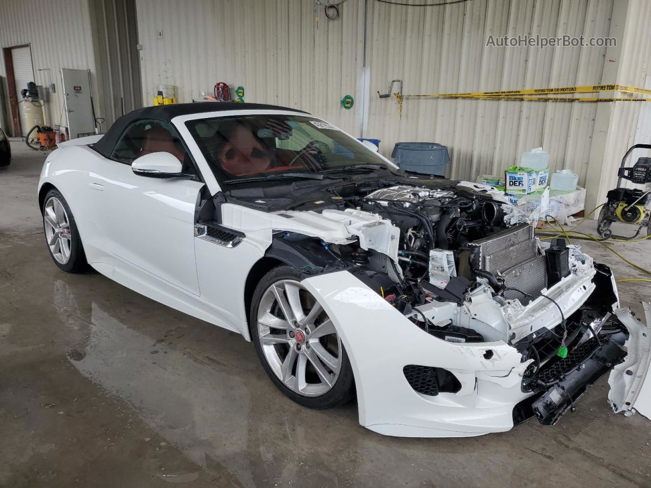 2016 Jaguar F-type S White vin: SAJWJ6FV5G8K32720