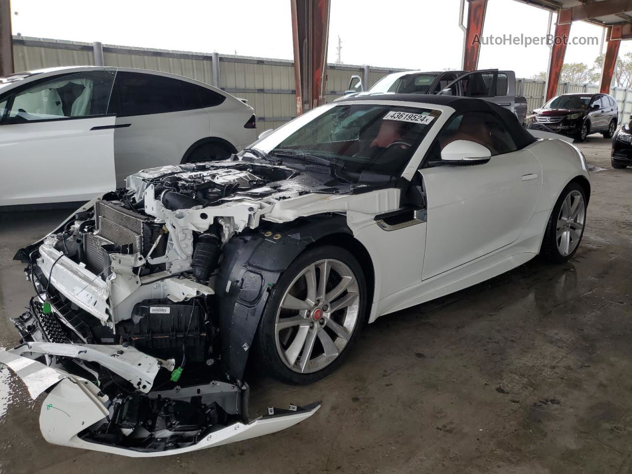 2016 Jaguar F-type S White vin: SAJWJ6FV5G8K32720