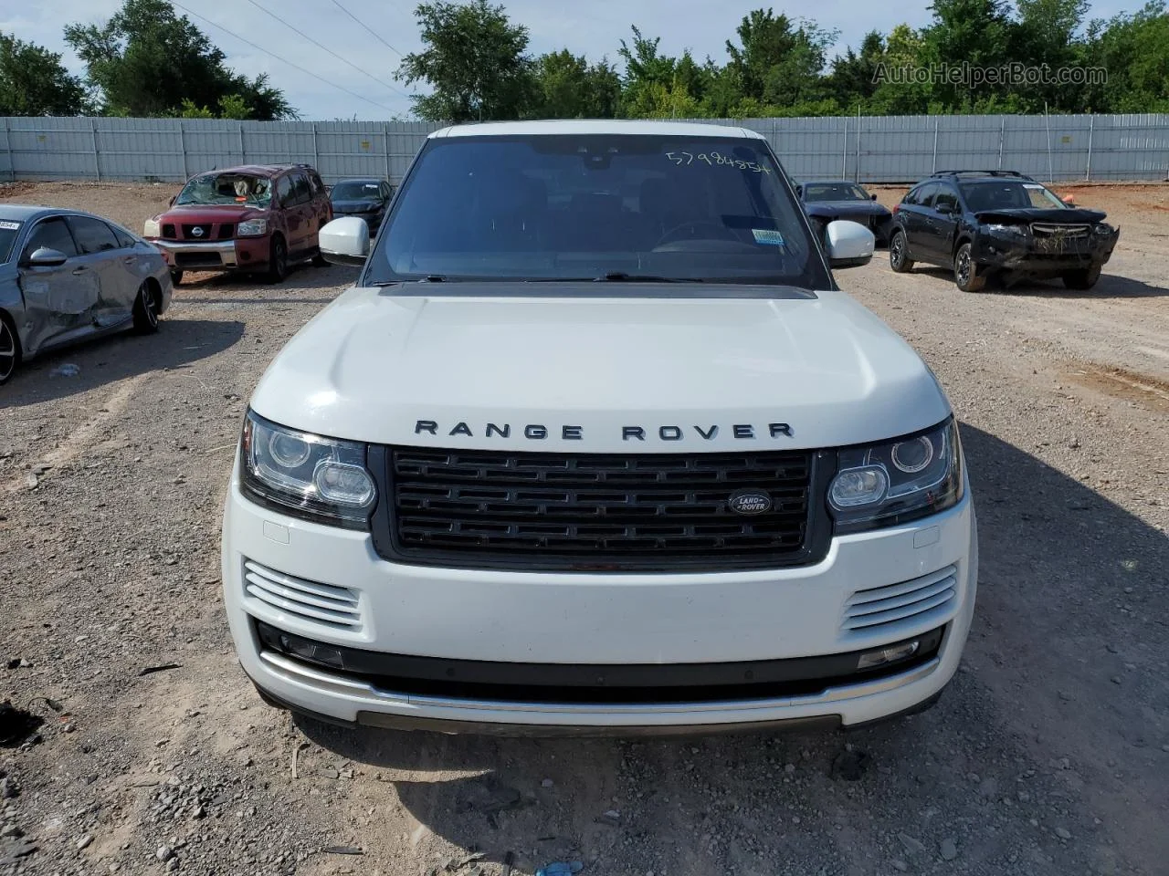 2017 Land Rover Range Rover  White vin: SALGR2FK7HA323145