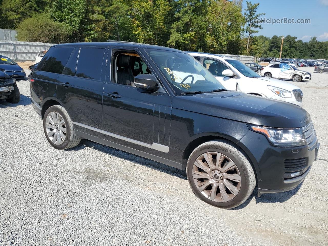 2014 Land Rover Range Rover Supercharged Black vin: SALGS2EF2EA134245