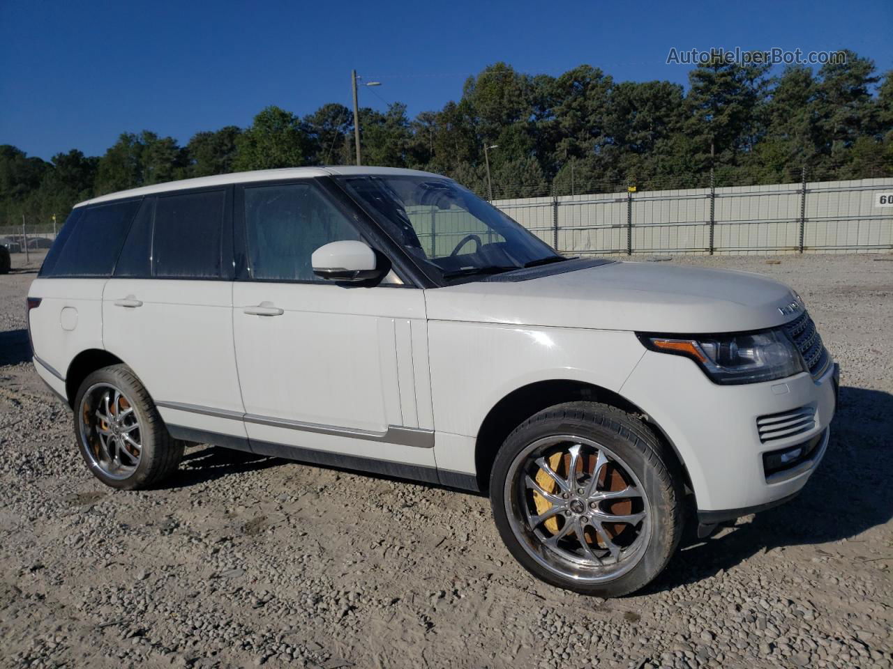 2014 Land Rover Range Rover Supercharged White vin: SALGS2EF6EA148049