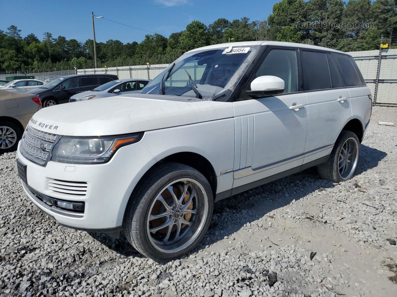 2014 Land Rover Range Rover Supercharged White vin: SALGS2EF6EA148049