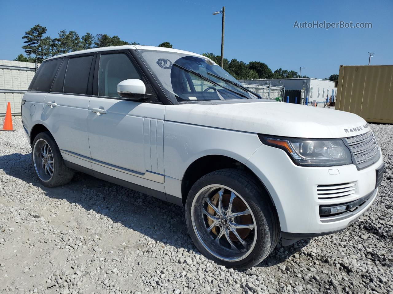 2014 Land Rover Range Rover Supercharged White vin: SALGS2EF6EA148049