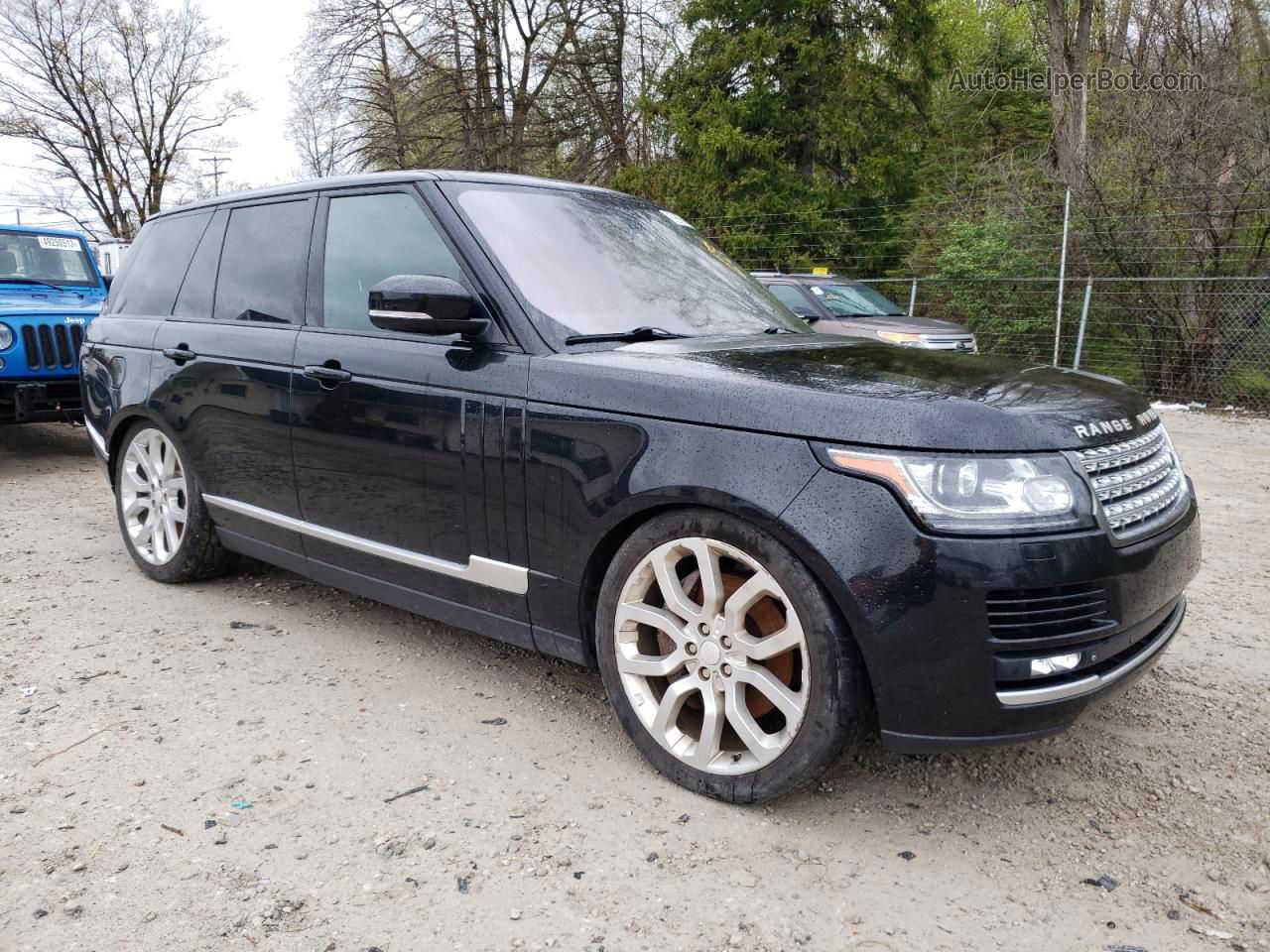 2014 Land Rover Range Rover Supercharged Черный vin: SALGS2EF7EA152756