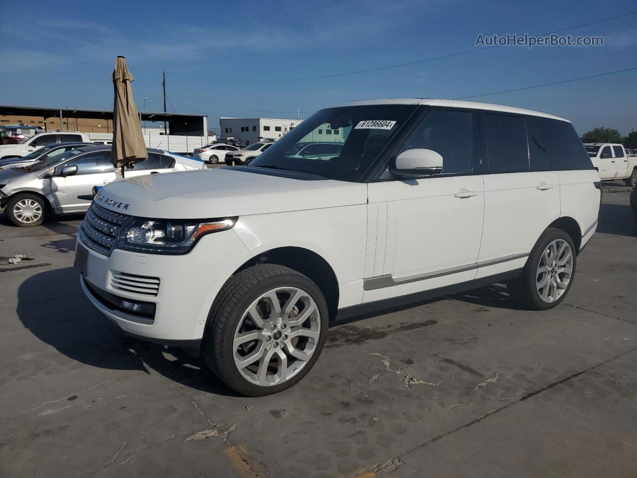 2014 Land Rover Range Rover Supercharged White vin: SALGS2EF8EA127493