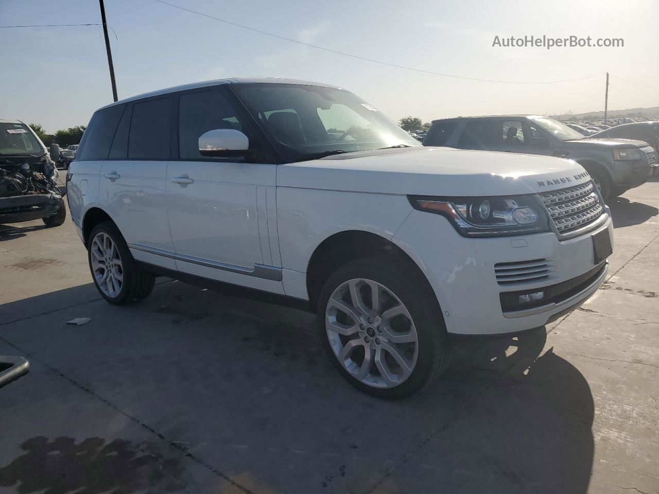 2014 Land Rover Range Rover Supercharged White vin: SALGS2EF8EA127493