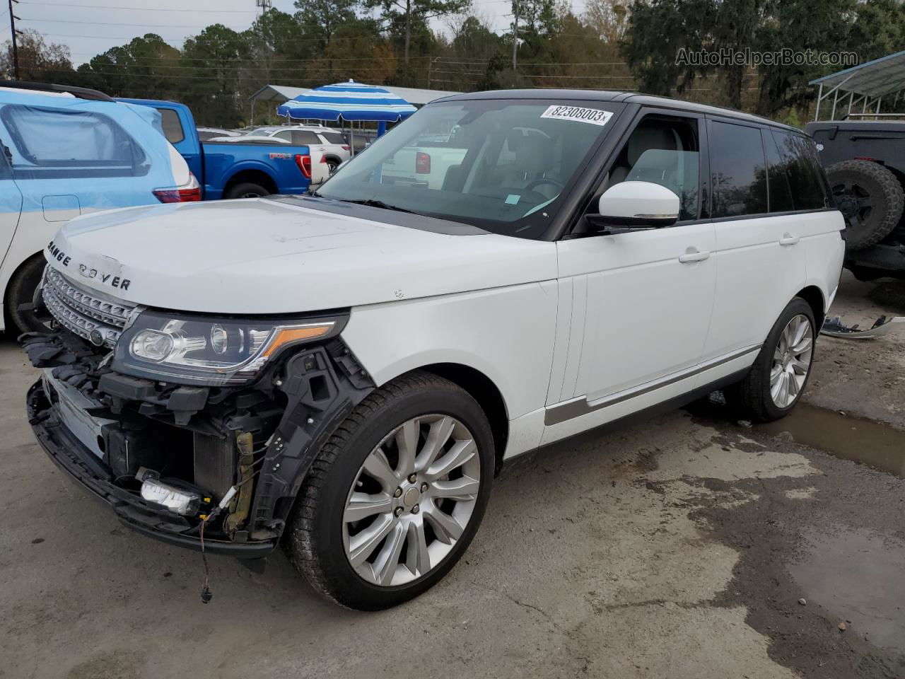 2014 Land Rover Range Rover Supercharged White vin: SALGS2EF8EA152507