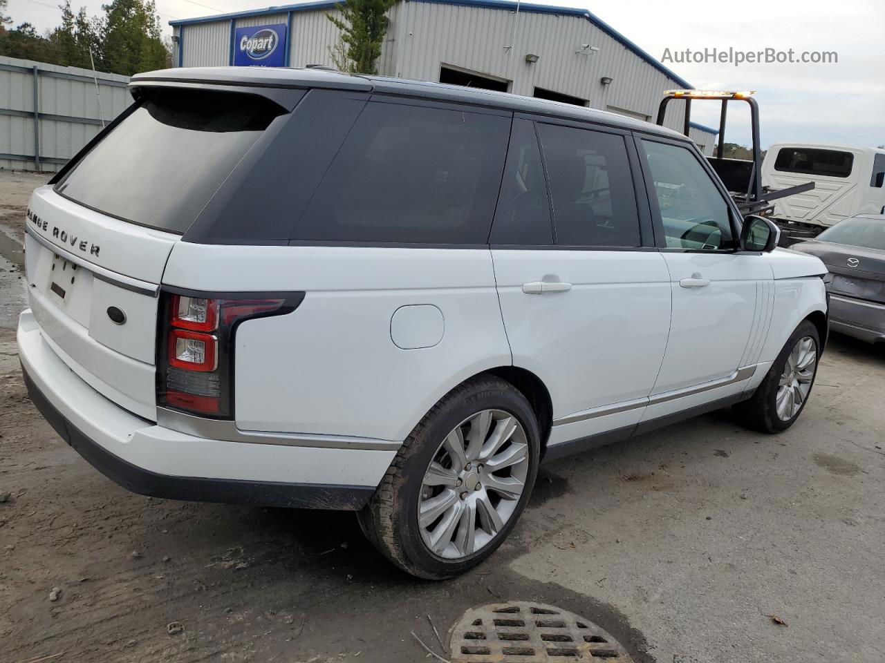 2014 Land Rover Range Rover Supercharged White vin: SALGS2EF8EA152507