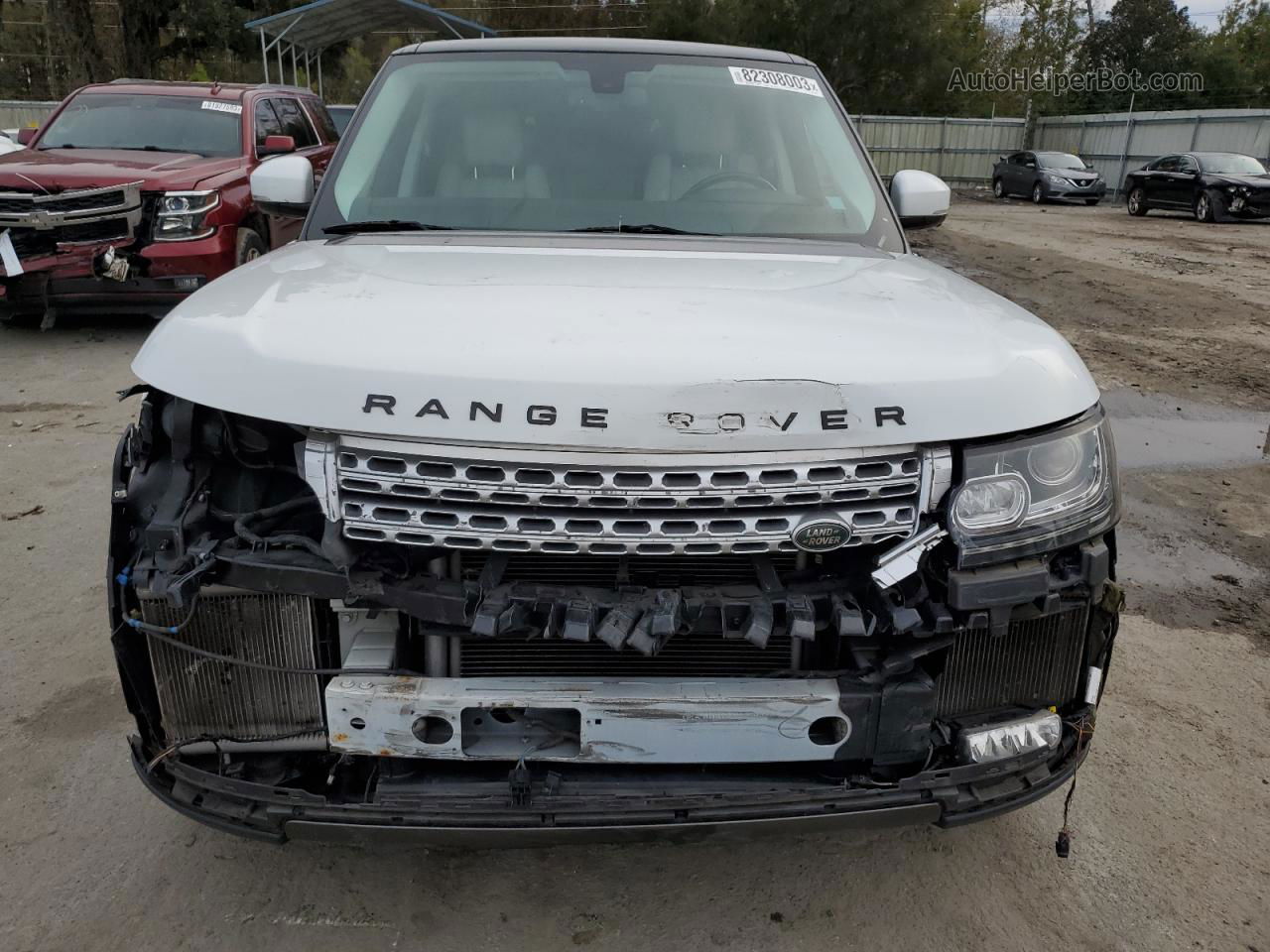 2014 Land Rover Range Rover Supercharged White vin: SALGS2EF8EA152507