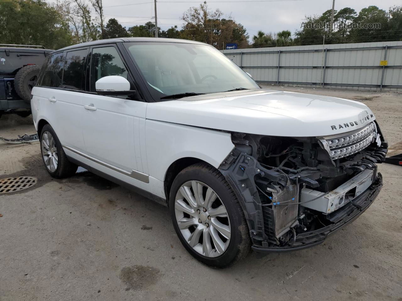 2014 Land Rover Range Rover Supercharged White vin: SALGS2EF8EA152507