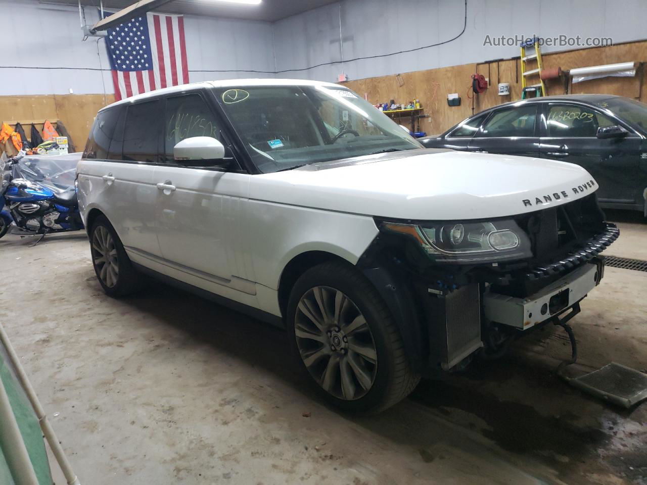 2014 Land Rover Range Rover Supercharged White vin: SALGS2EFXEA127981